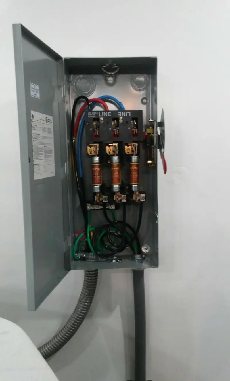Three-phase disconnect switch installed for Electrical Wiring & Rewiring in Seymour